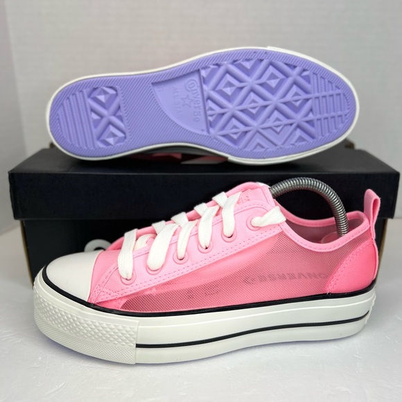 Converse Shoes - CONVERSE Chuck Taylor CTAS Lift OX Platform Mesh Womens Sz 8 Jellyfish/White NWB